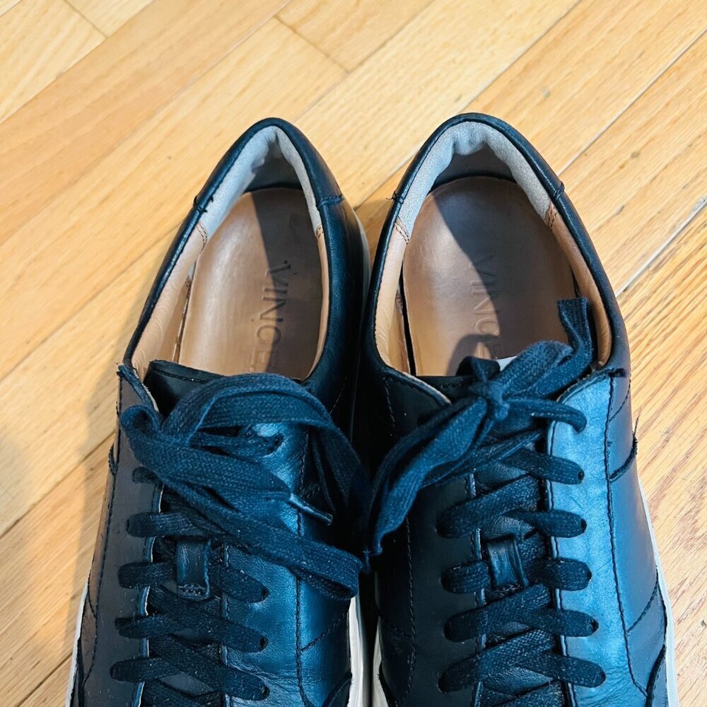 Vince Leonard Leather Platform Sneakers Size 9.5 - Picture 10 of 16